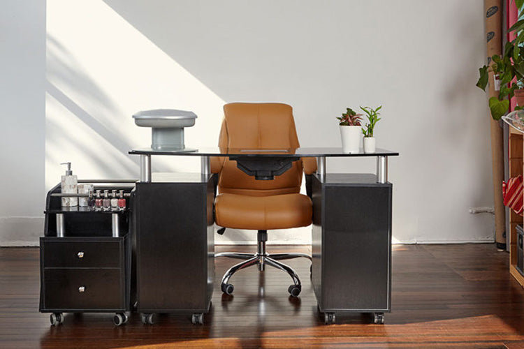 LARGEST DISTRIBUTOR of J&A salon furniture. We ship WORLDWIDE. Bundle with pedicure chairs for HUGE SAVINGS on manicure tables, reception desks, pedicure technician stools, nail dryers and accessory carts.