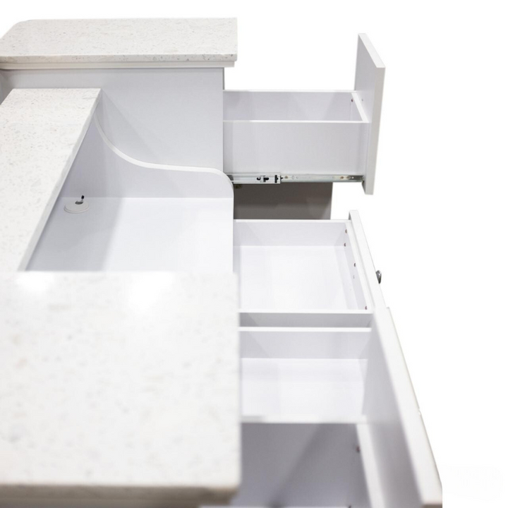 NAPA Reception Table w/ LED (White/Gold)