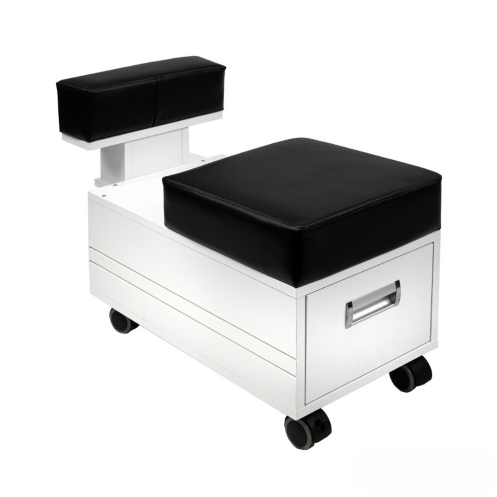 Alera Pedi Cart and salon accessory cart available in black, white, and gray to match AYC salon furniture.