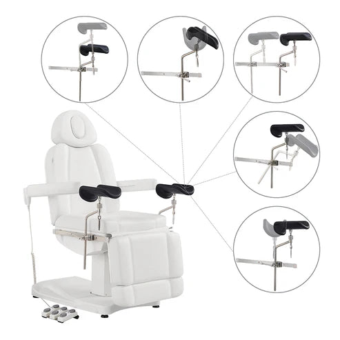OB GYN Stirrups with Rails for Medical Exam Chairs and Procedure Tables