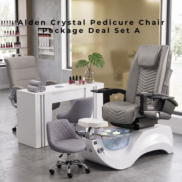 Alden Crystal Pedicure Chair Package Deal