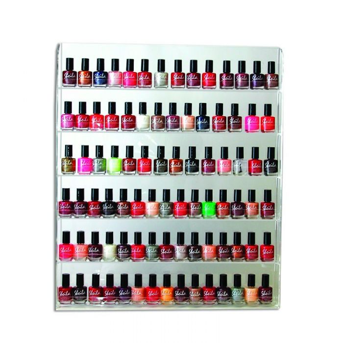 Acrylic Wall Nail Polish Rack - 90 Bottles