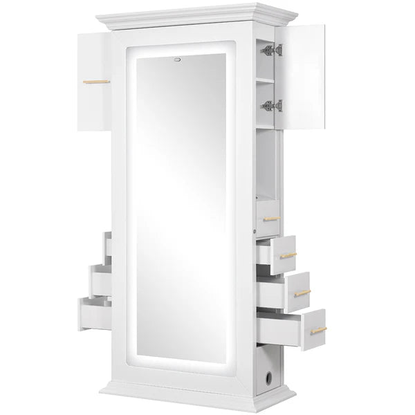 Adonis Double LED Lighted Salon Station