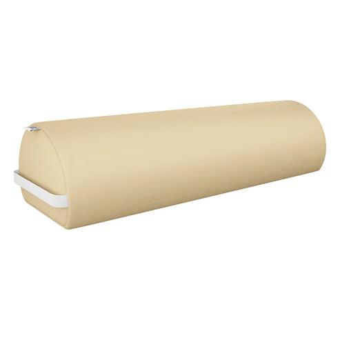 DIR ARC beige semi-round multi-purpose support bolster cushion with handle, designed for patient positioning in massage and physical therapy.
