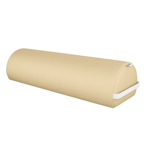 DIR ARC Beige semi-round multi-purpose support bolster cushion with handle, designed for patient positioning in massage and physical therapy.