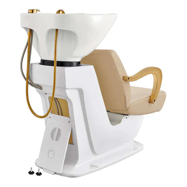 Beckman Gold Shampoo Chair with Adjustable Seat