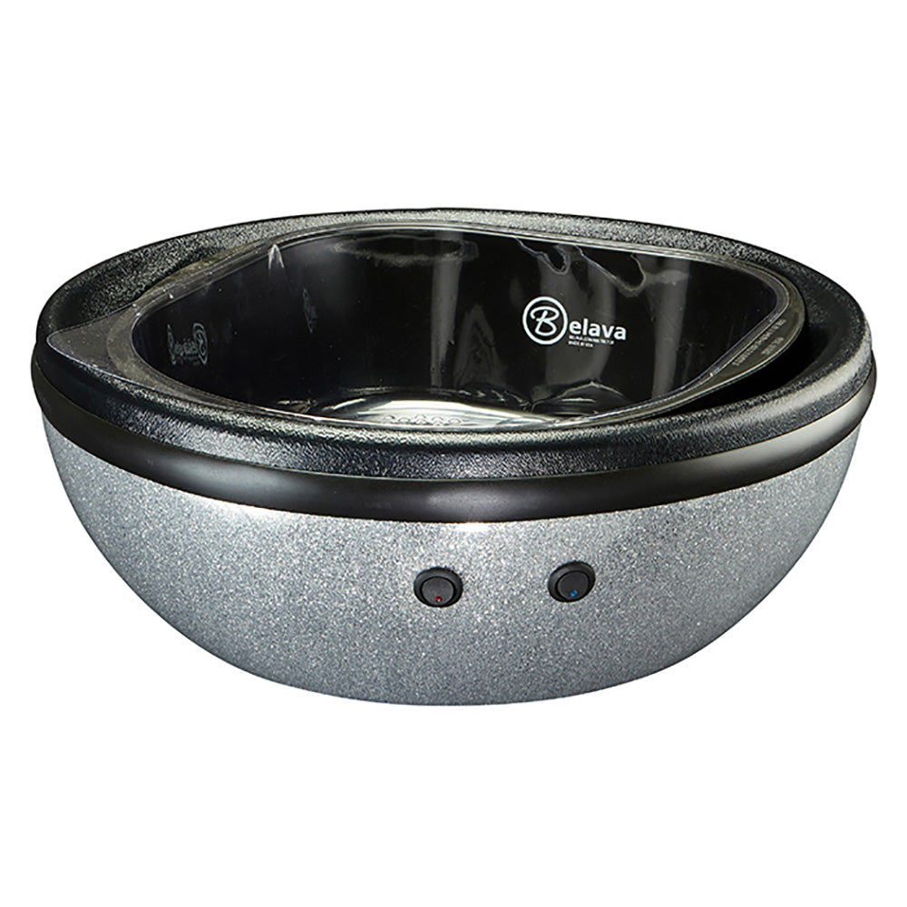 Trio Foot Spa - in Glitter Silver Bottom & Black Top | w/ Heat & Vibration