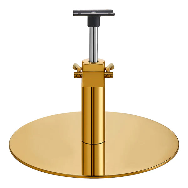 Salon Chair Hydraulic Pump and Round Base Set - Gold