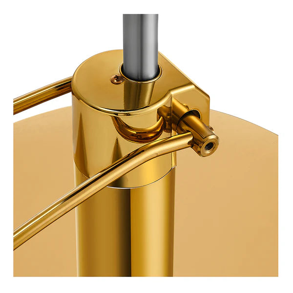 Salon Chair Hydraulic Pump and Round Base Set - Gold