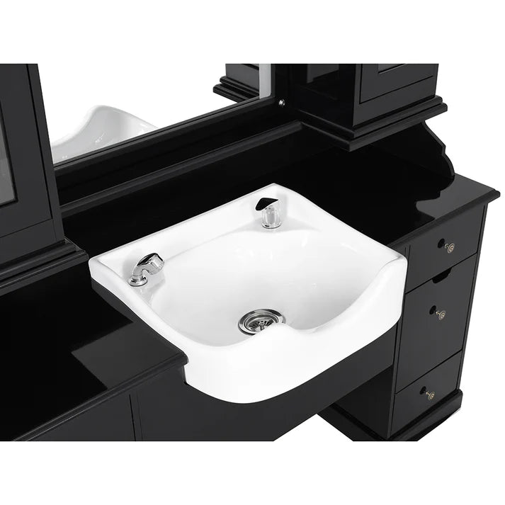 Mohegan LED Barber Front Wash Station