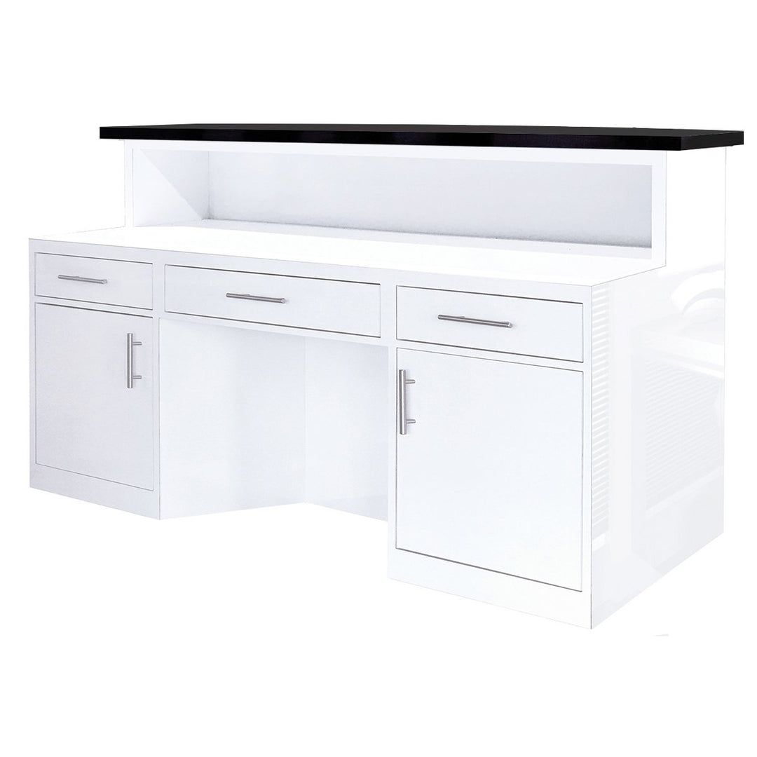 Lux BW Stripes Reception Desk