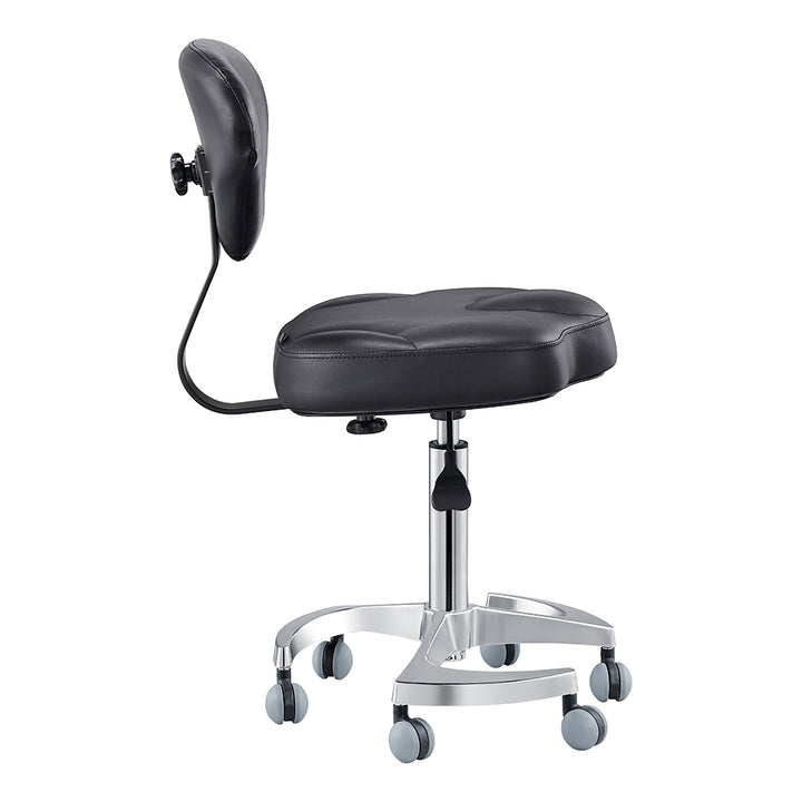Tao Rolling Saddle Stool with Back