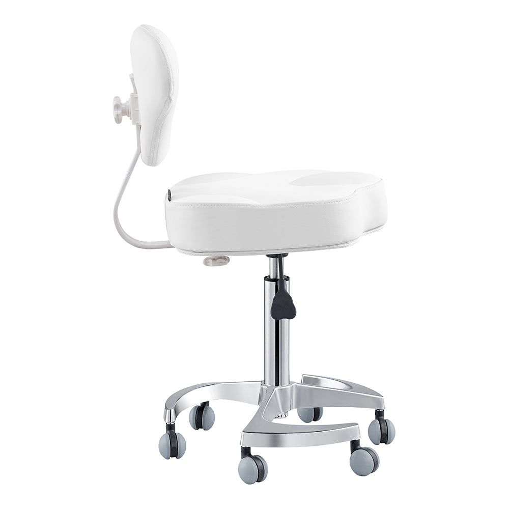 Tao Rolling Saddle Stool with Back