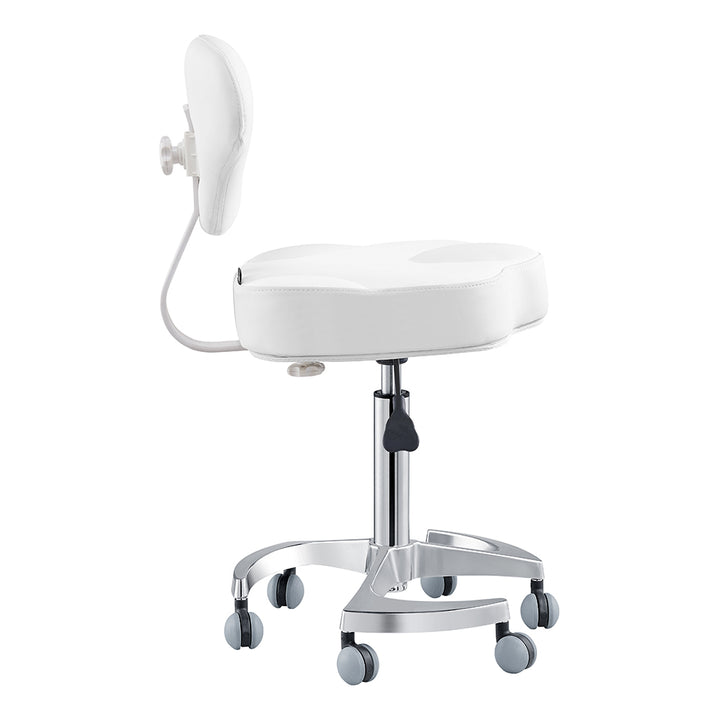 Tao Rolling Saddle Stool with Back