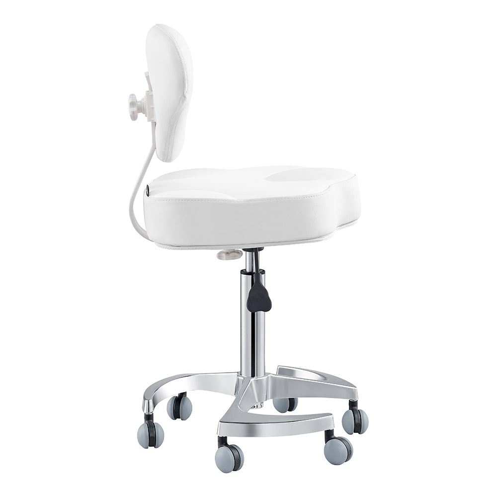Tao Rolling Saddle Stool with Back