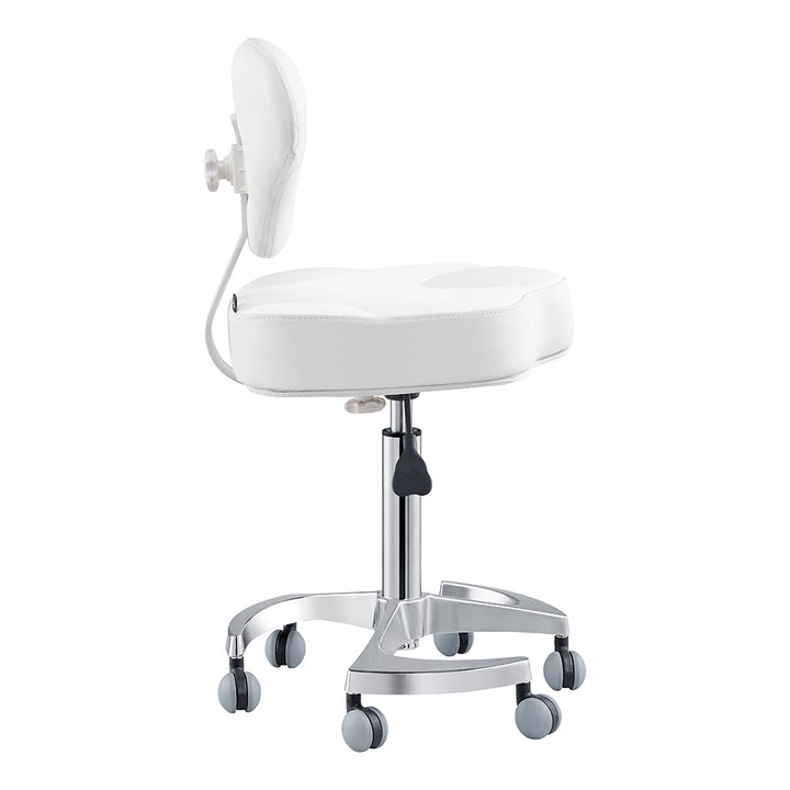 Tao Rolling Saddle Stool with Back